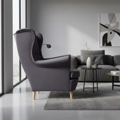 Chesterfield EarsFotel Fotel Sofa Podkładka Siedziba Lounge Relaks Grey