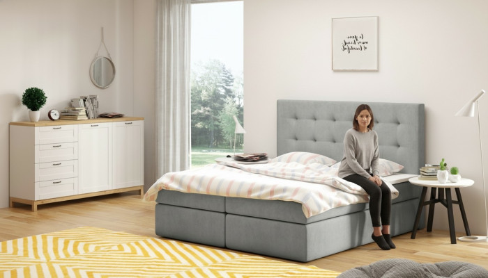 Łóżko Chesterfield Design Dekoracja Luksusowe łóżko hotelowe 180x200cm Sleep Pokój