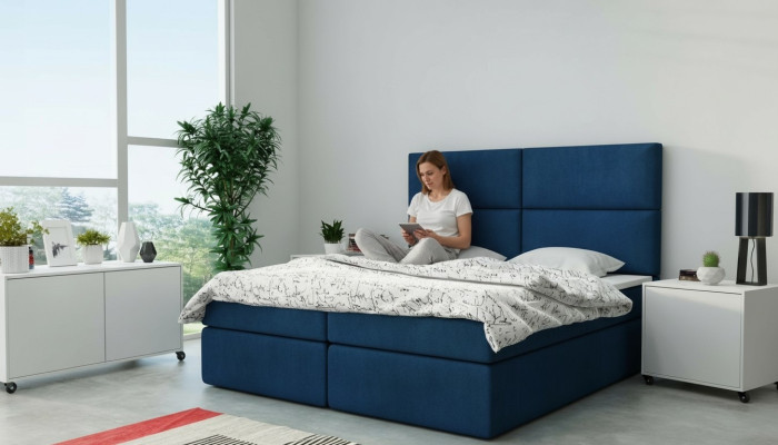Łóżko tapicerowane Design Łóżko Sypialnia Włókienniczy Skóra Podkładka Łóżko Hotelowe Boxspring