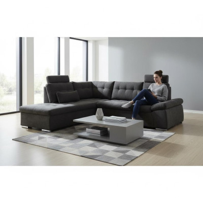 Narożnikowa kanapa Sofa w kształcie litery L Couch Design Podkładka Modern Włókienniczy funkcja łóżka Materiał