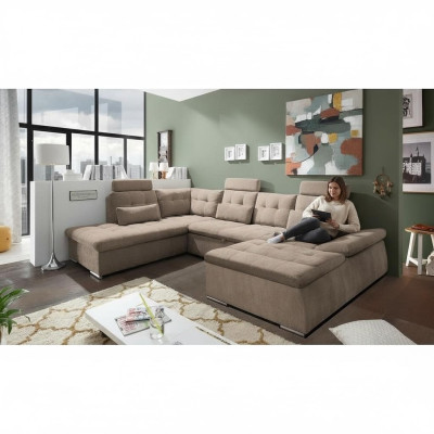 Funkcja łóżka Narożnikowa kanapa Kształt U Sofa Couch Design Couch Podkładka Włókienniczy Modern
