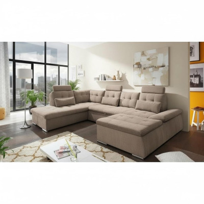Funkcja łóżka Narożnikowa kanapa Kształt U Sofa Couch Design Couch Podkładka Włókienniczy Modern