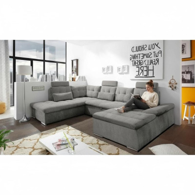 Narożnikowa kanapa Kształt U Sofa Żywy krajobraz Ustawić funkcję łóżka Podkładka Design