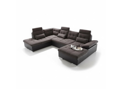 Narożnikowa kanapa Kształt U Sofa Żywy krajobraz Ustawić funkcję łóżka Design Podkładka