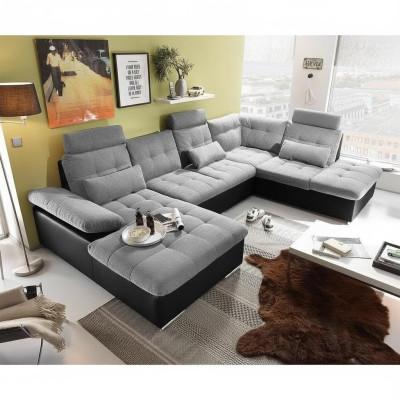 Narożnikowa kanapa Materiał Kształt U funkcji łóżka Couch Design Podkładka Włókienniczy Skóra Narożnik