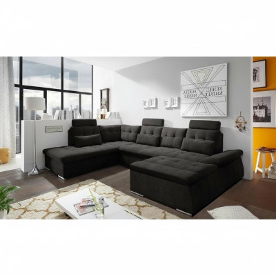 Narożnikowa kanapa Kształt U Sofa Design Podkładka Modern Włókienniczy Podstawa łóżka Funkcja łóżka