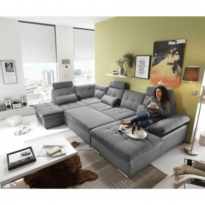 Design Narożnikowa kanapa Materiał w kształcie litery L Funkcja łóżka Couch Podkładka Narożnik Modern