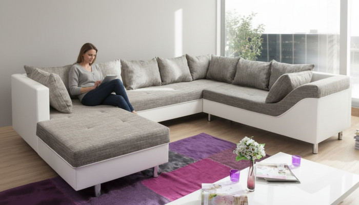 Design Narożnikowa kanapa Uform Nowoczesne Sofy Kanapa Żywy krajobraz Sleep Łóżko