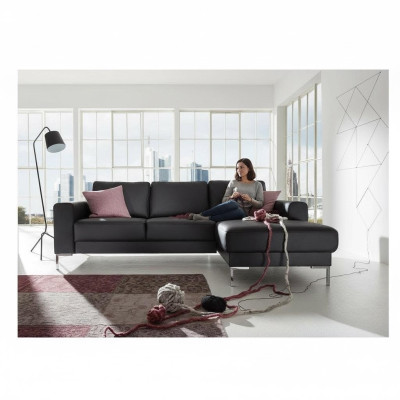 Skóra L-Shape Couch Żywy krajobraz Narożnikowa kanapa Ustawić Design Nowoczesna Sofa