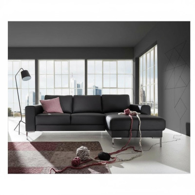 Skóra L-Shape Couch Żywy krajobraz Narożnikowa kanapa Ustawić Design Nowoczesna Sofa