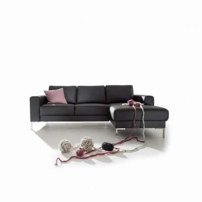 Skóra L-Shape Couch Żywy krajobraz Narożnikowa kanapa Ustawić Design Nowoczesna Sofa