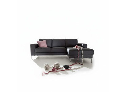 Skóra L-Shape Couch Żywy krajobraz Narożnikowa kanapa Ustawić Design Nowoczesna Sofa