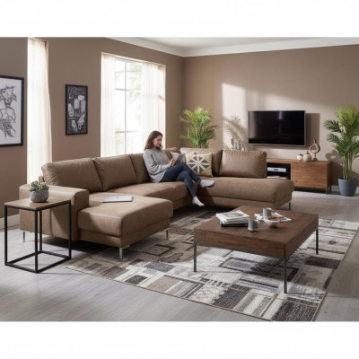 Narożnik Narożnikowa kanapa Kształt U Żywy krajobraz Sofa Couch Podkładka Ustawić Vintage
