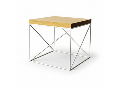 Stolik boczny stolik kawowy Oryginalne drewno Solidne Meble Dąb 55x55cm Nowe stoły