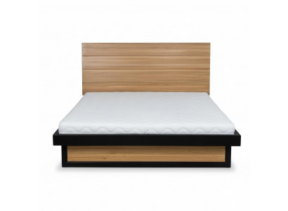 Łóżko Loft 140x200cm Masywne Drewno Sypialnia Meble Prawdziwe drewno Łóżko Dąb Metal