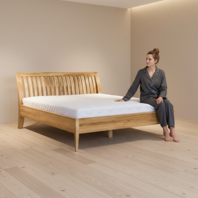 Łóżko Design Luksusowe łóżko hotelowe Małżeństwo 180x200cm Pokój do spania Double Massive Meble