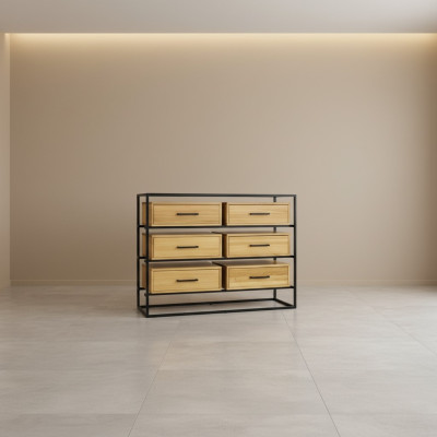 Designerska komoda Armoires Étagère Authentique Bois Side Low Board