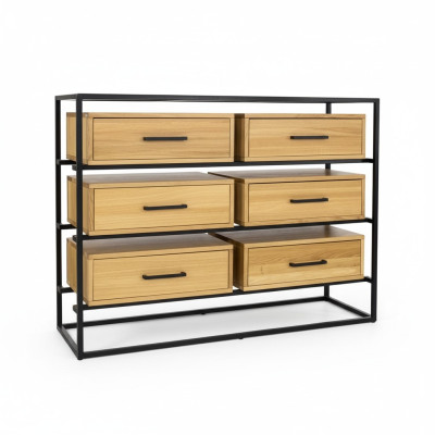 Designerska komoda Armoires Étagère Authentique Bois Side Low Board