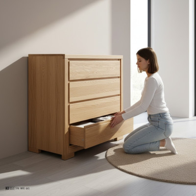 Drewno Design Komody Kredens Szafa Szafka wysoka Kredens z szufladami Szafki