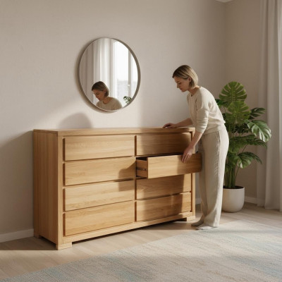 Designerskie szafy komodowe Komody Étagère Authentique Bois Bois Niska szafa komodowa