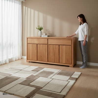 Kredens xxl Sypialnia Komoda do salonu Solidne meble Drewniana szafka Szafki