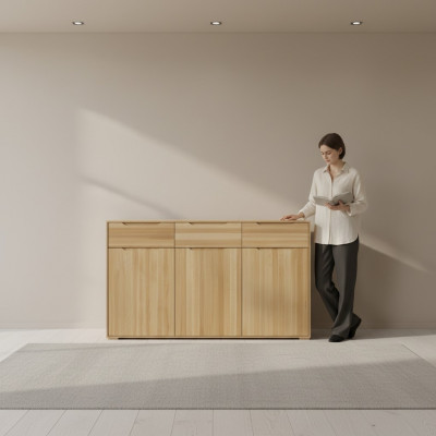 Design Solidne drewno Kredens Komody Szafa Prawdziwe drewniane szafki kredens Szafa