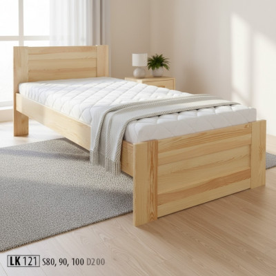 Łóżko Drewno Masywne Sypialnia łóżko 100x200cm łóżko pojedyncze meble solidne Meble
