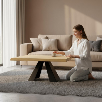 Design stolik kawowy stół do salonu sofa Stolik Solidny Lite drewno Drewno