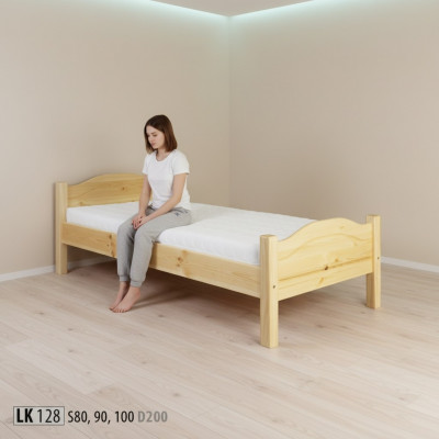 Łóżko jednoosobowe łóżko młodzieżowe sosnowe sosnowe Lite drewno łóżko drewniane 100x200 Praca fizyczna Nowy