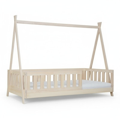 Łóżko Drewniane Oryginalne Drewno Łóżko Łóżko z Baldachimem Hotel 90x200 Style Solidne Meble Nowe