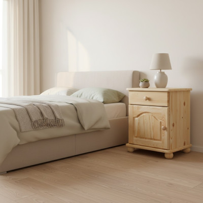 Solidny Stolik nocny Drewno Szafki nocne Konsole Konsole Konsole Kredens w stylu country house