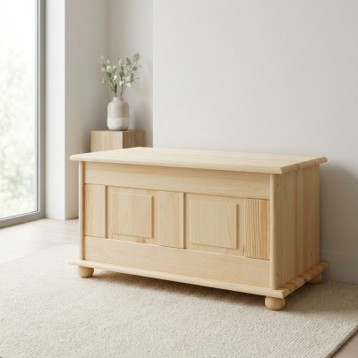 Deko Box Lite drewno Meble Drewno Meble Praca fizyczna Schatule Skrzynia Prawdziwe drewno 86x45cm