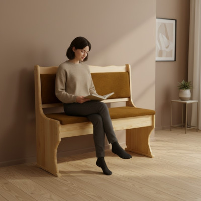 Ławka drewniana Kanapa 100 cm sosna Lite drewno solidne Meble ława kuchenna Oryginalne Drewno