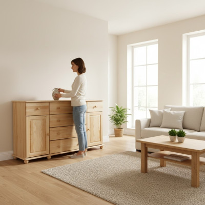Design Kredens Praca fizyczna Drewno Kredens Kredens Szafa Nowy Lite drewno Meble Nowy