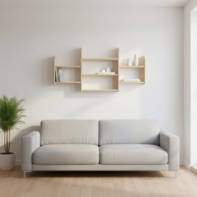 Półka ścienna Drewno sosnowe Solidny 150x69cm Lite drewno półka ścienna półka kwiatowa półka wisząca