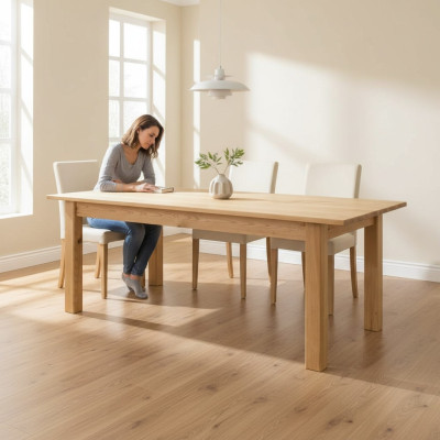 Tabela Stół obiadowy Massive Meble jadalnia 200x90cm Prawdziwe Drewno Lite drewno Nowe stoły