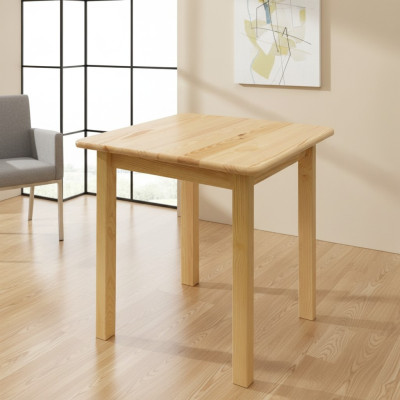 Stół obiadowy Drewno stoły Living Jadalnia Pokój 75x75 Solidne drewno stoły do ​​jadalni Prawdziwe drewno Tabela
