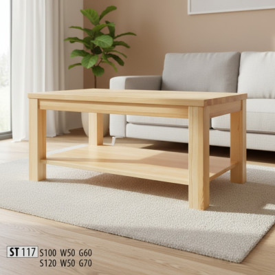 Stolik drewniany Stoliki do kawy z Drewno masywny salon Meble 120x70cm stoły Solidny
