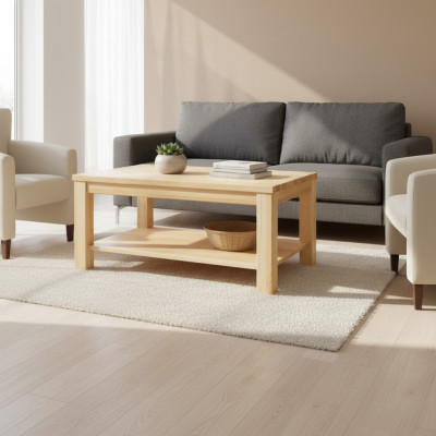 Stolik drewniany Stoliki do kawy z Drewno masywny salon Meble 120x70cm Solidny stoły