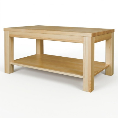 Stolik drewniany Stoliki do kawy z Drewno masywny salon Meble 120x70cm Solidny stoły