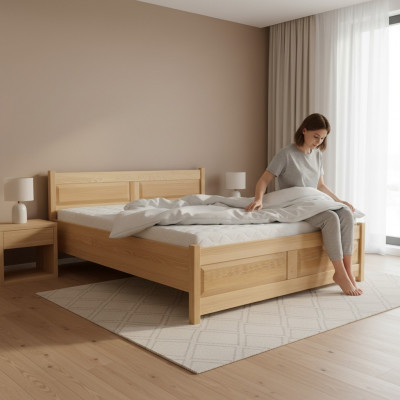 Łóżko Drewno Masywne Sypialnia łóżko 100x200 cm łóżko pojedyncze, meble solidne