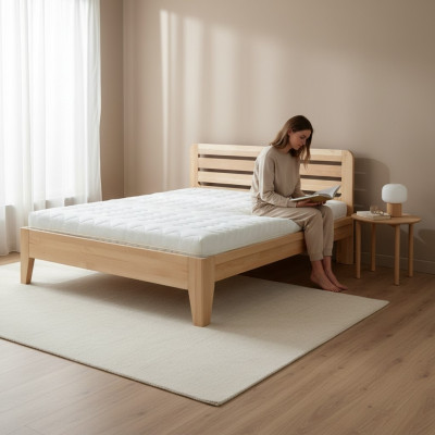 Solidne drewno Łóżko 180x200 Podwójne łóżko Solidny Oryginalny łóżko z litego drewna Hozbett