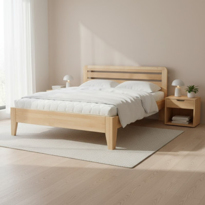 Solidne drewno Łóżko 180x200 Podwójne łóżko Solidny Oryginalny łóżko z litego drewna Hozbett