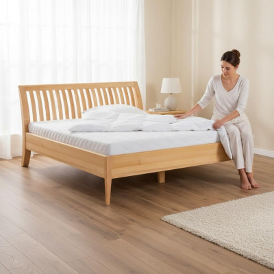 Łóżko Drewno Masywne Sypialnia łóżko 100x200 cm łóżko pojedyncze meble solidne Meble