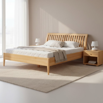 Łóżko Drewno Masywne Sypialnia łóżko 100x200 cm łóżko pojedyncze meble solidne Meble