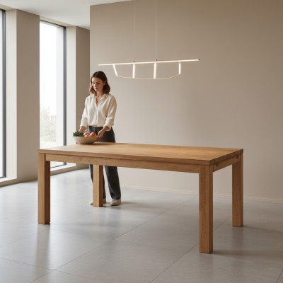 Tabela Drewno stoły 200x100cm Drewno Stoły Do Jadalni Konferencyjne Solidne drewno Prawdziwy Dąb Nowość