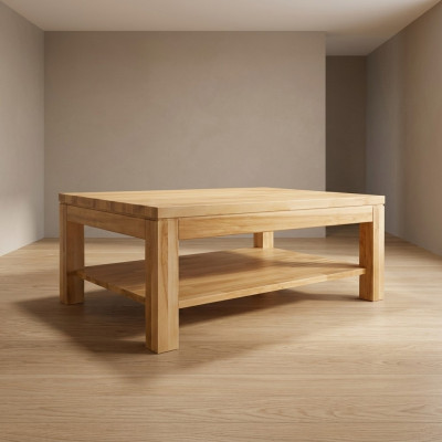 Stolik drewniany Stoliki do kawy z Drewno masywny salon Meble 120x80cm stoły Solidny