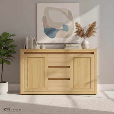 Kredens Kredens Solid drewnone Szafa Szafki Prawdziwe Drewno Dąb 140x90cm Komody