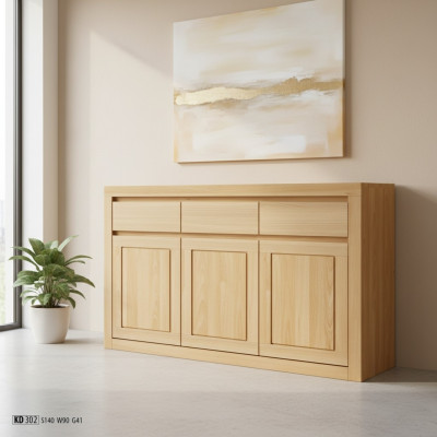 Projektant Kredens Solidne drewno Komody Szafa Szafki Prawdziwe Drewno dąb 140x90cm