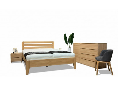 Sypialnia Łóżko Drewniane Oryginalne Drewno Łóżko Hotelowe 180x200 Style Massive Meble bed